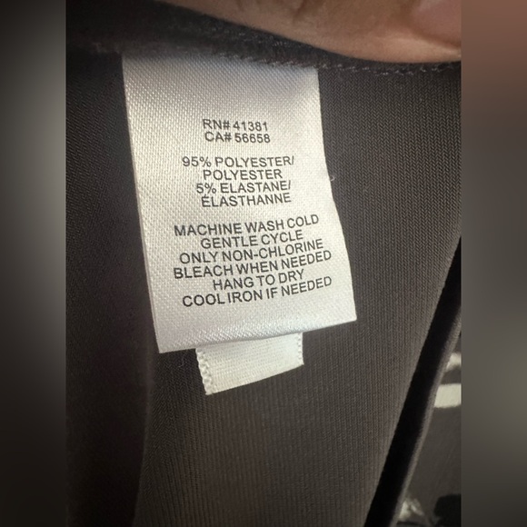 Lauren Ralph Lauren Ruched Dress Sz 12 long bell sleeve Side Ruched Career gray - Picture 7 of 8